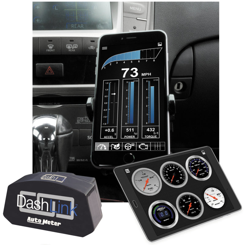 Autometer OBD-II Wireless Data Module Bluetooth DashLink for Apple IOS & Andriod Devices AutoMeter Data Acquisition  AXOPROS