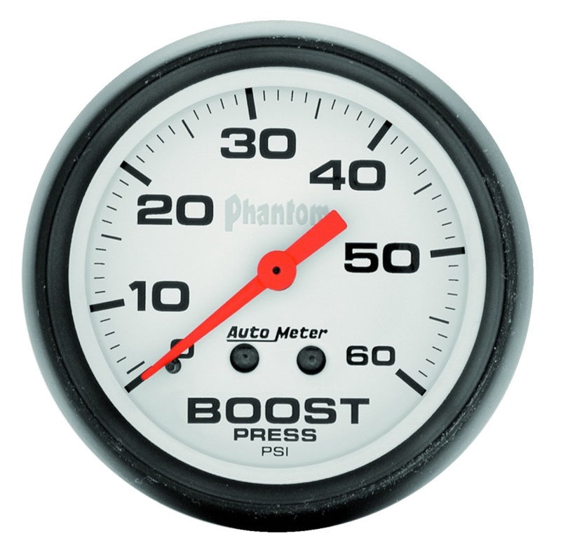 Autometer Phantom 52mm 0-60 PSI Mechanical Boost Gauge AutoMeter Gauges  AXOPROS