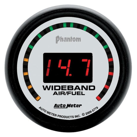 Autometer Phantom 52mm Digital 10:1-17:1 Street Wideband Air/Fuel Ratio Gauge AutoMeter Gauges  AXOPROS