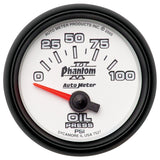 Autometer Phantom II 52mm Short Sweep Electronic 0-100psi Oil Pressure Gauge AutoMeter Gauges  AXOPROS