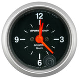Autometer Sport-Comp 2-1/16in. 12 Hour Analog Clock Gauge AutoMeter Gauges  AXOPROS