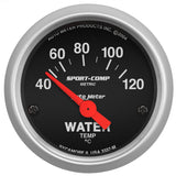 Autometer Sport-Comp 52mm 40-120 Degree Short Sweep Electronic Water Temperature Gauge AutoMeter Gauges  AXOPROS
