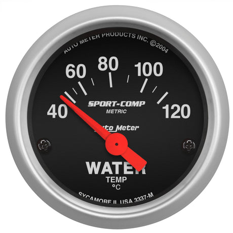 Autometer Sport-Comp 52mm 40-120 Degree Short Sweep Electronic Water Temperature Gauge AutoMeter Gauges  AXOPROS