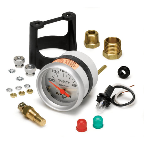 Autometer Ultra-Lite 52mm 100-250 Deg F Short Sweep ElectricWater Temp Gauge AutoMeter Gauges  AXOPROS