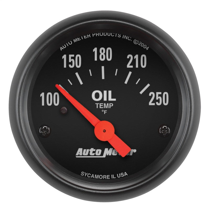 Autometer Z-Series 52mm 100-250 Degrees F. SSE Oil Temp Gauge AutoMeter Gauges  AXOPROS