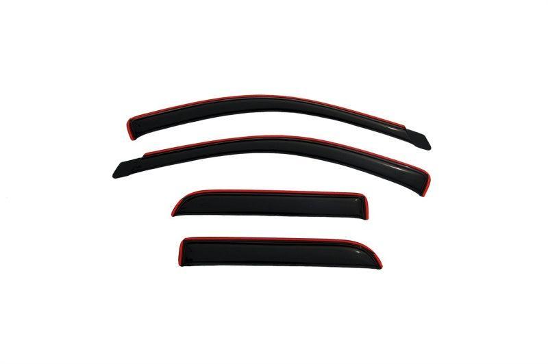 AVS 02-08 Dodge RAM 1500 Quad Cab Ventvisor In-Channel Front & Rear Window Deflectors 4pc - Smoke AVS Wind Deflectors  AXOPROS