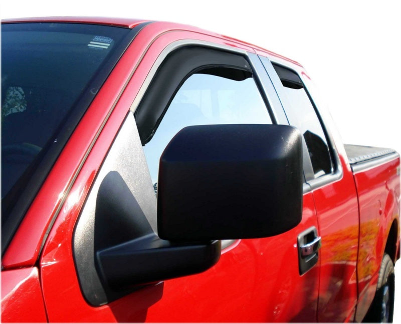 AVS 04-14 Ford F-150 Supercab Ventvisor In-Channel Front & Rear Window Deflectors 4pc - Smoke AVS Wind Deflectors  AXOPROS