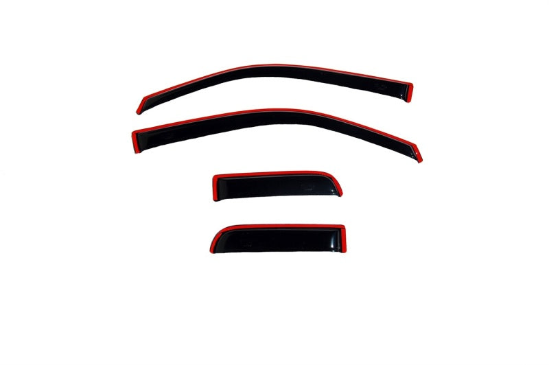 AVS 04-14 Ford F-150 Supercab Ventvisor In-Channel Front & Rear Window Deflectors 4pc - Smoke AVS Wind Deflectors  AXOPROS