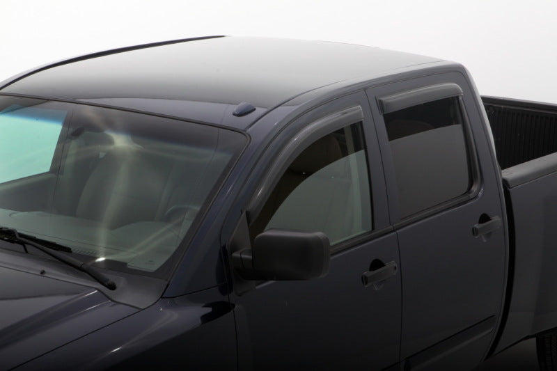 AVS 04-15 Nissan Titan Crew Cab Ventvisor Outside Mount Window Deflectors 4pc - Smoke AVS Wind Deflectors  AXOPROS