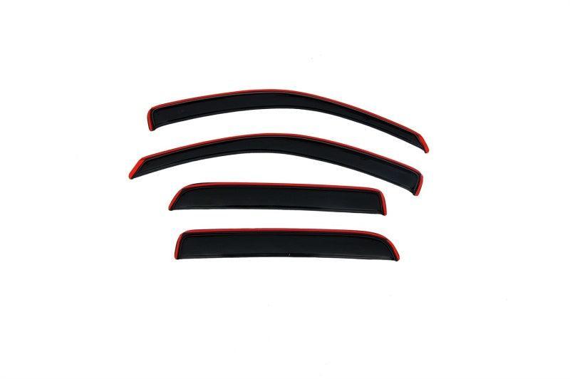 AVS 05-11 Dodge Dakota Quad Cab Ventvisor In-Channel Front & Rear Window Deflectors 4pc - Smoke AVS Wind Deflectors  AXOPROS