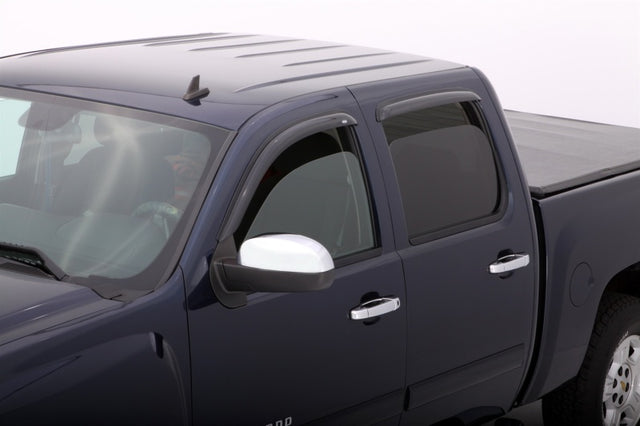 AVS 07-13 Chevy Silverado 1500 Ext. Cab Ventvisor Outside Mount Window Deflectors 4pc - Smoke AVS Wind Deflectors  AXOPROS