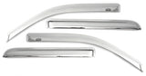 AVS 07-18 Toyota Tundra Crewmax Ventvisor Outside Mount Front & Rear Window Deflectors 4pc - Chrome AVS Wind Deflectors  AXOPROS