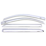 AVS 07-18 Toyota Tundra Crewmax Ventvisor Outside Mount Front & Rear Window Deflectors 4pc - Chrome AVS Wind Deflectors  AXOPROS
