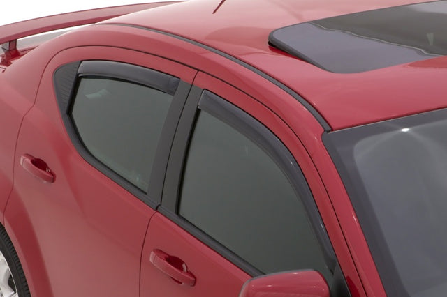 AVS 08-14 Dodge Avenger Ventvisor In-Channel Front & Rear Window Deflectors 4pc - Smoke AVS Wind Deflectors  AXOPROS