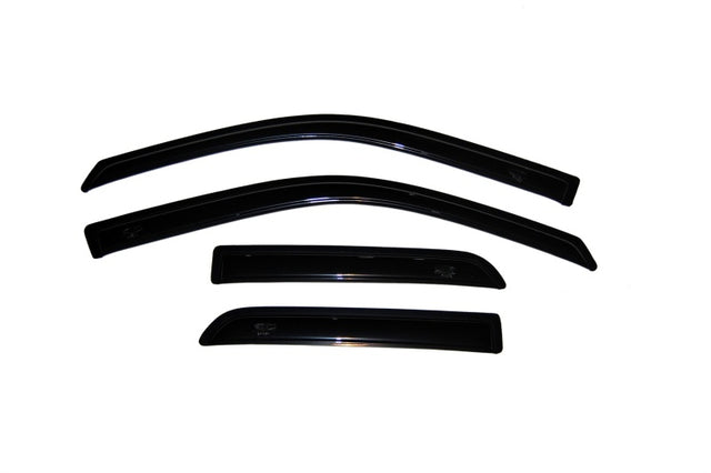 AVS 09-18 Dodge RAM 1500 Quad Cab Ventvisor Outside Mount Window Deflectors 4pc - Smoke AVS Wind Deflectors  AXOPROS