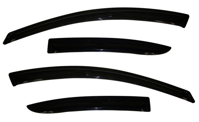 AVS 10-13 Mazda 3 Ventvisor Outside Mount Window Deflectors 4pc - Smoke AVS Wind Deflectors  AXOPROS
