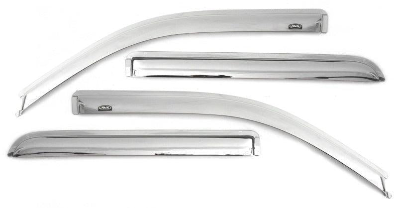 AVS 11-18 Jeep Grand Cherokee Ventvisor Outside Mount Front & Rear Window Deflectors 4pc - Chrome AVS Wind Deflectors  AXOPROS