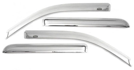 AVS 11-18 Jeep Grand Cherokee Ventvisor Outside Mount Front & Rear Window Deflectors 4pc - Chrome AVS Wind Deflectors  AXOPROS