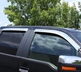 AVS 11-18 Jeep Grand Cherokee Ventvisor Outside Mount Front & Rear Window Deflectors 4pc - Chrome AVS Wind Deflectors  AXOPROS