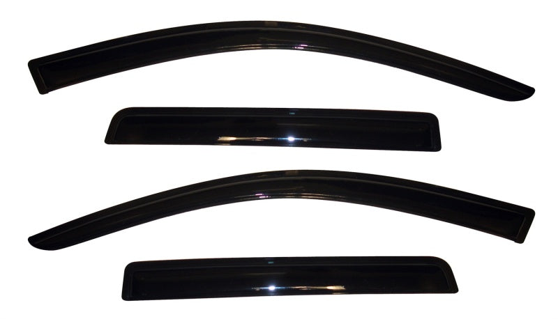 AVS 11-18 Mitsubishi Outlander (Excl. Sport) Ventvisor Outside Mount Window Deflectors 4pc - Smoke AVS Wind Deflectors  AXOPROS