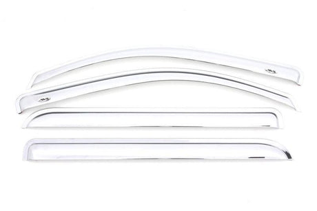AVS 15-18 Chevy Silverado 2500 Crew Cab Ventvisor Front & Rear Window Deflectors 4pc - Chrome AVS Wind Deflectors  AXOPROS