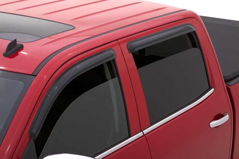 AVS 15-18 Chevy Silverado 2500 Crew Cab Ventvisor Outside Mount Window Deflectors 4pc - Smoke AVS Wind Deflectors  AXOPROS