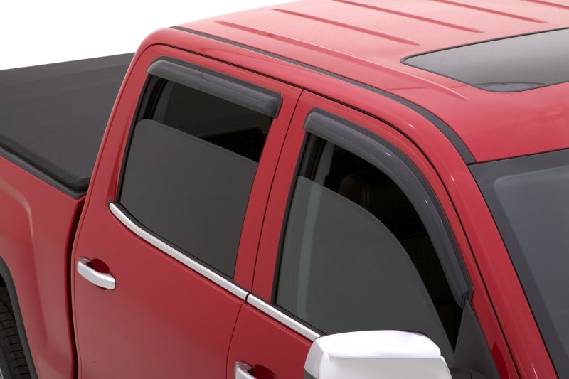 AVS 15-18 Chevy Silverado 2500 Crew Cab Ventvisor Outside Mount Window Deflectors 4pc - Smoke AVS Wind Deflectors  AXOPROS