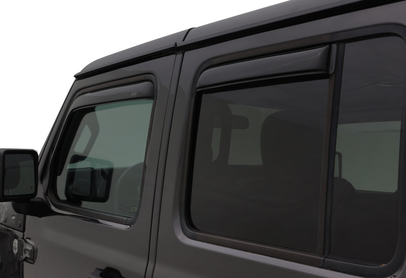 AVS 2018 Jeep Wrangler Unlimited (4-Door) Ventvisor In-Channel Window Deflectors 4pc - Smoke AVS Wind Deflectors  AXOPROS