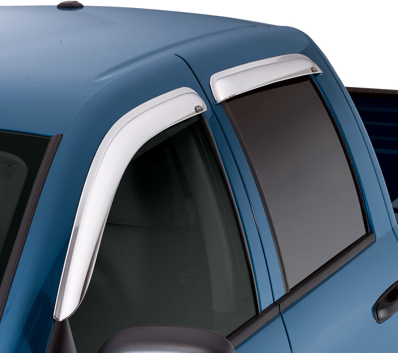 AVS 2019 RAM 1500 Crew Cab Ventvisor Outside Mount Front & Rear Window Deflectors 4pc - Chrome AVS Wind Deflectors  AXOPROS