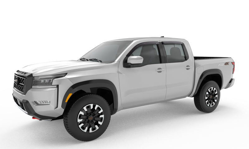 AVS 2022 Nissan Frontier (Crewcab Pickup) Ventvisor Outside Mount Window Deflectors 4pc - Smoke AVS Wind Deflectors  AXOPROS