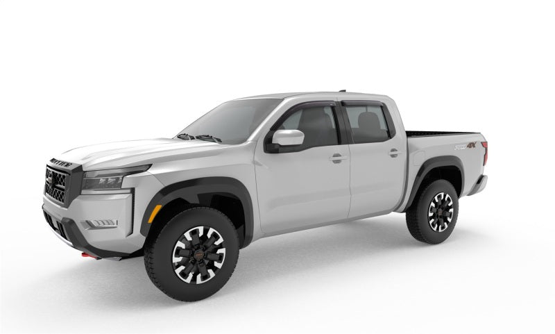 AVS 2022 Nissan Frontier (Crewcab Pickup) Ventvisor Outside Mount Window Deflectors 4pc - Smoke AVS Wind Deflectors  AXOPROS