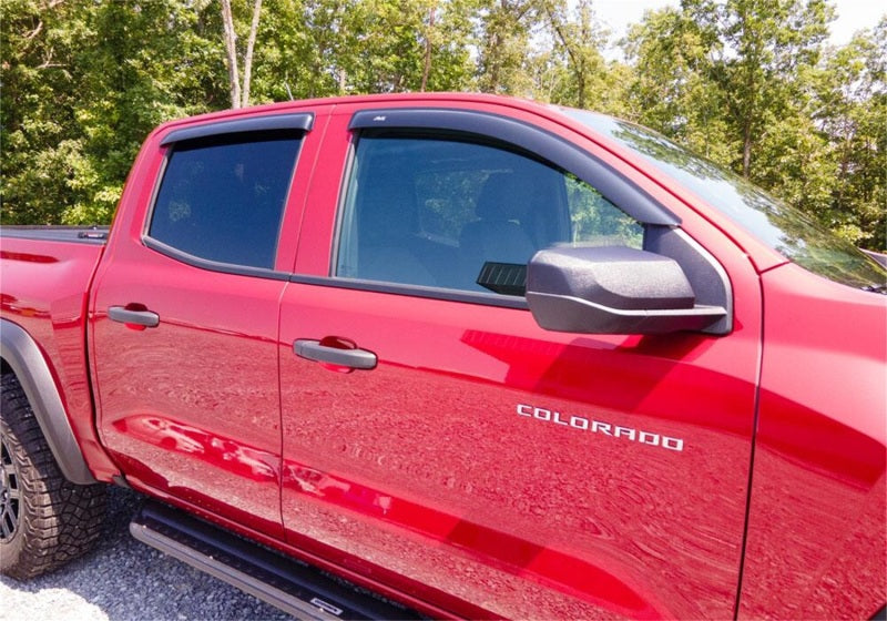 AVS 2023 Chevrolet Colorado / GMC Canyon Ventvisor Outside Mount Window Deflectors 4pc - Smoke AVS Wind Deflectors  AXOPROS