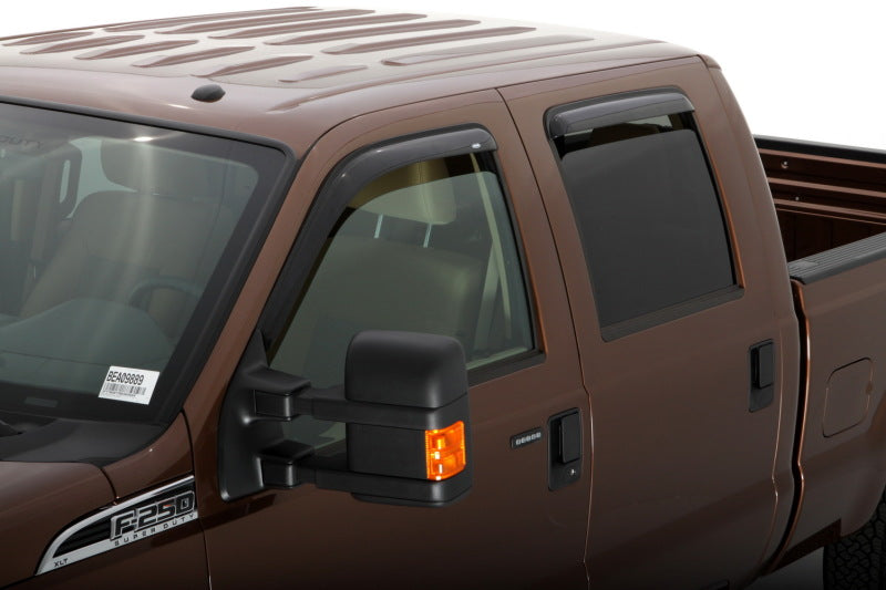 AVS 99-16 Ford F-250 Supercab Ventvisor Outside Mount Window Deflectors 4pc - Smoke AVS Wind Deflectors  AXOPROS