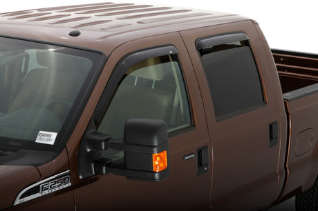 AVS 99-16 Ford F-250 Supercab Ventvisor Outside Mount Window Deflectors 4pc - Smoke AVS Wind Deflectors  AXOPROS