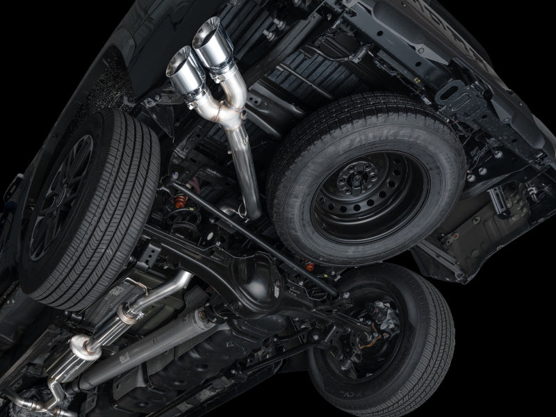 AWE 0FG Exhaust for 3rd Gen Toyota Tundra - Dual Chrome Silver Tips AWE Tuning Catback  AXOPROS