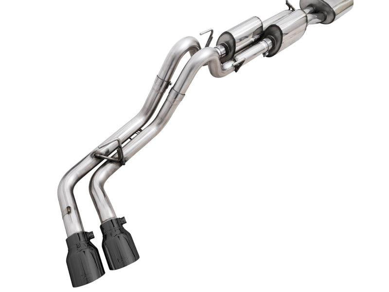 AWE 16-22 Toyota Tacoma 0FG Catback Exhaust w/ BashGuard - Dual Diamond Black Tips AWE Tuning Catback  AXOPROS