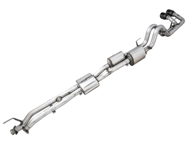 AWE 16-22 Toyota Tacoma 0FG Catback Exhaust w/ BashGuard - Dual Diamond Black Tips AWE Tuning Catback  AXOPROS