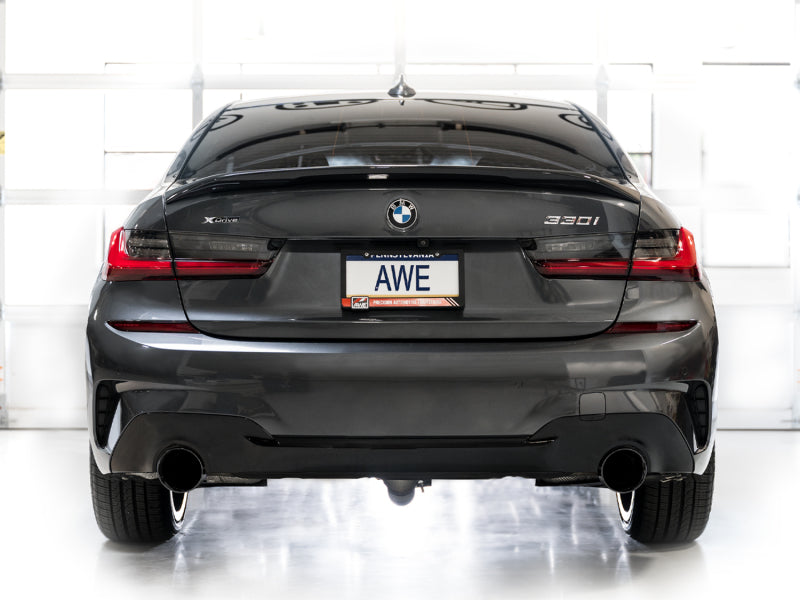 AWE 19-23 BMW 330i / 21-23 BMW 430i Base G2X Touring (Excl.Conv) Axle Back Exhaust - Diamond Black AWE Tuning Axle Back  AXOPROS