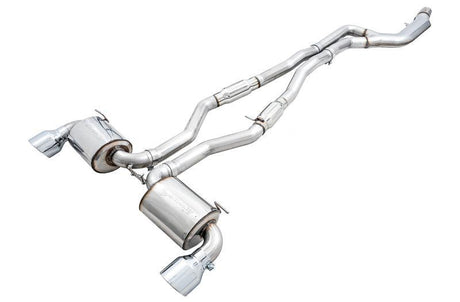 AWE 2020 Toyota Supra A90 Resonated Touring Edition Exhaust - 5in Chrome Silver Tips AWE Tuning Catback  AXOPROS