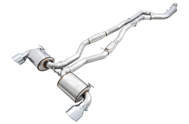 AWE 2020 Toyota Supra A90 Resonated Touring Edition Exhaust - 5in Chrome Silver Tips AWE Tuning Catback  AXOPROS