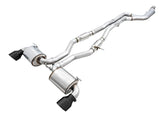 AWE 2020 Toyota Supra A90 Resonated Touring Edition Exhaust - 5in Diamond Black Tips AWE Tuning Catback  AXOPROS