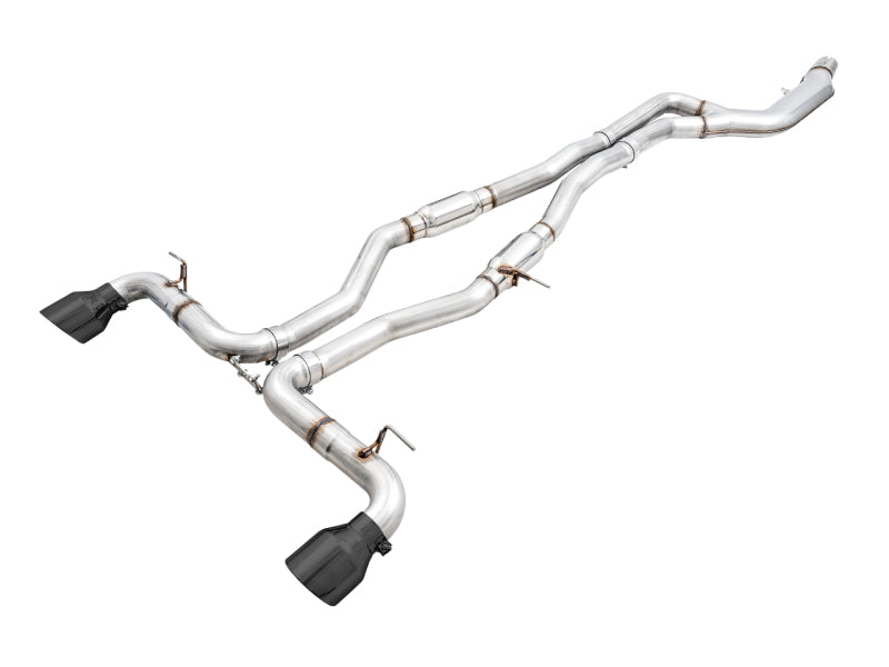 AWE 2020 Toyota Supra A90 Resonated Track Edition Exhaust - 5in Diamond Black Tips AWE Tuning Catback  AXOPROS