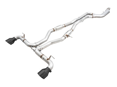 AWE 2020 Toyota Supra A90 Resonated Track Edition Exhaust - 5in Diamond Black Tips AWE Tuning Catback  AXOPROS