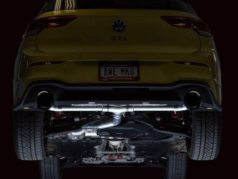 AWE 2022 VW GTI MK8 Touring Edition Exhaust - Diamond Black Tips AWE Tuning Catback  AXOPROS