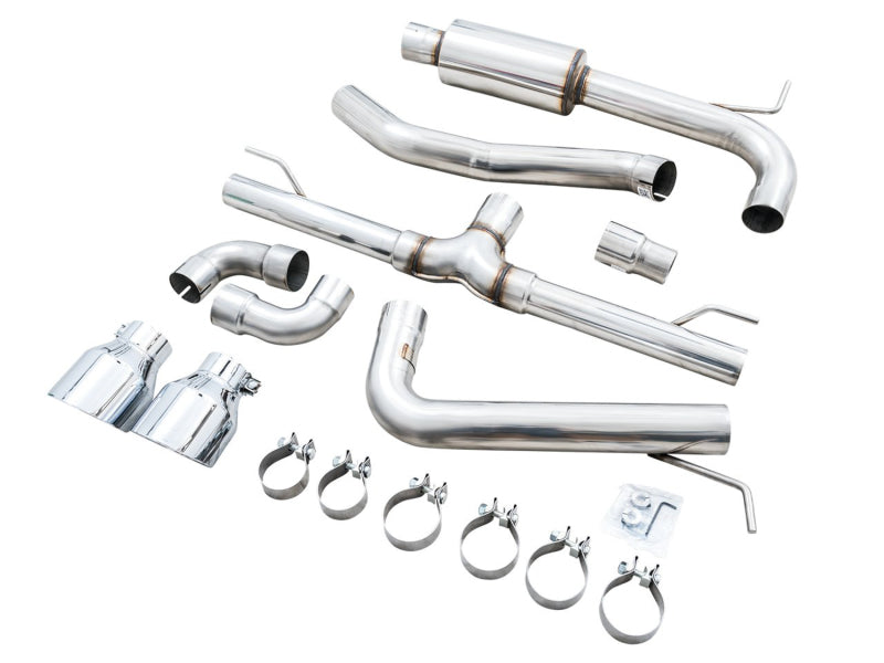 AWE 2022 VW GTI MK8  Track Edition Exhaust - Chrome Silver Tips AWE Tuning Catback  AXOPROS