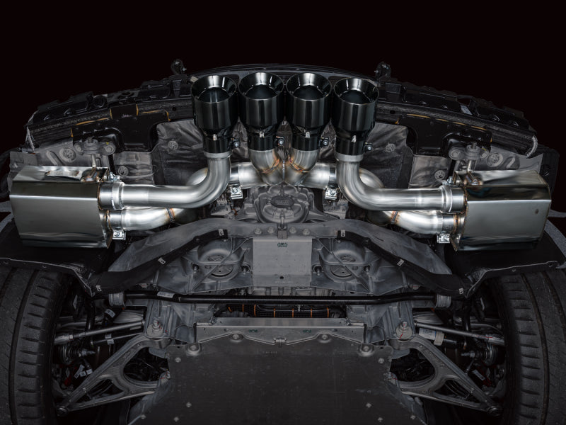 AWE 2023 C8 Corvette Z06 SwitchPath Cat-Back Exhaust - Diamond Black Tips AWE Tuning Catback  AXOPROS