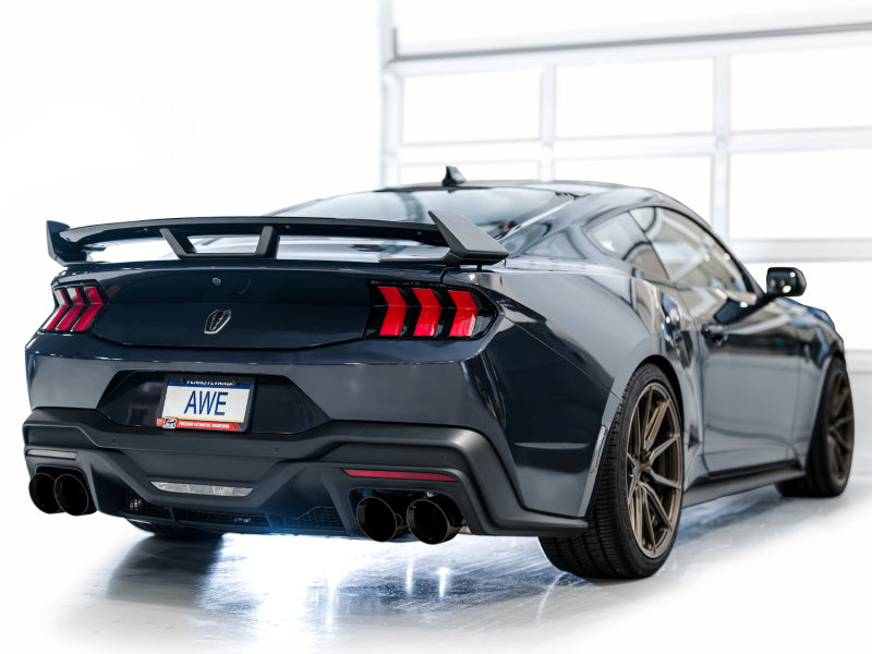 AWE 2024 Ford Mustang Dark Horse S650 RWD SwitchPath Catback Exhaust w/ Quad Diamond Black Tips AWE Tuning Catback  AXOPROS