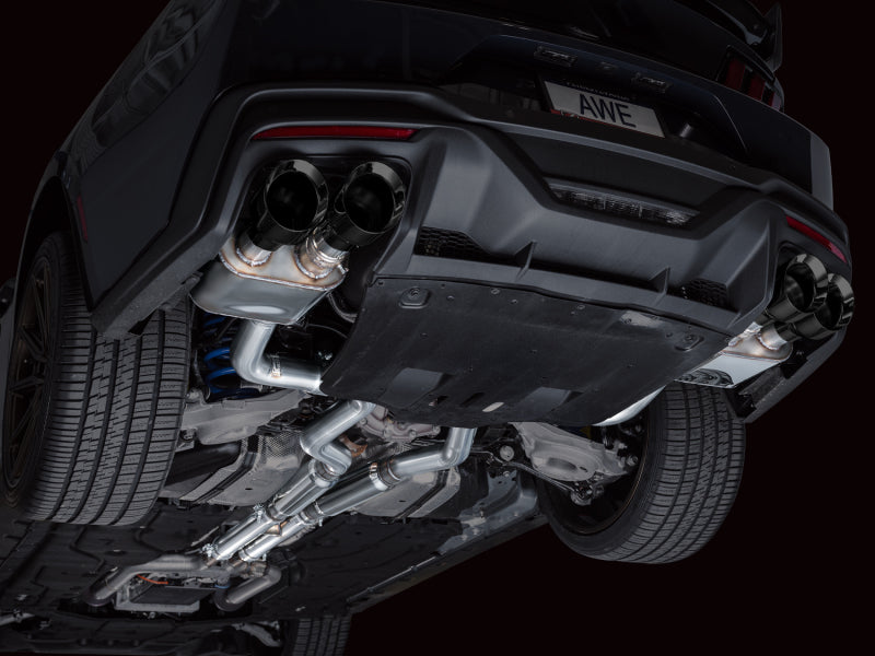 AWE 2024 Ford Mustang Dark Horse S650 RWD SwitchPath Catback Exhaust w/ Quad Diamond Black Tips AWE Tuning Catback  AXOPROS