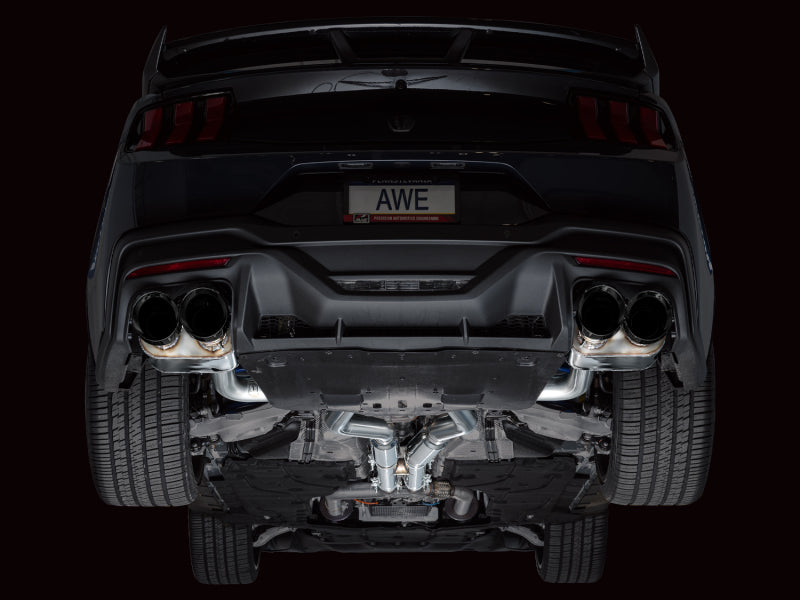 AWE 2024 Ford Mustang Dark Horse S650 RWD SwitchPath Catback Exhaust w/ Quad Diamond Black Tips AWE Tuning Catback  AXOPROS