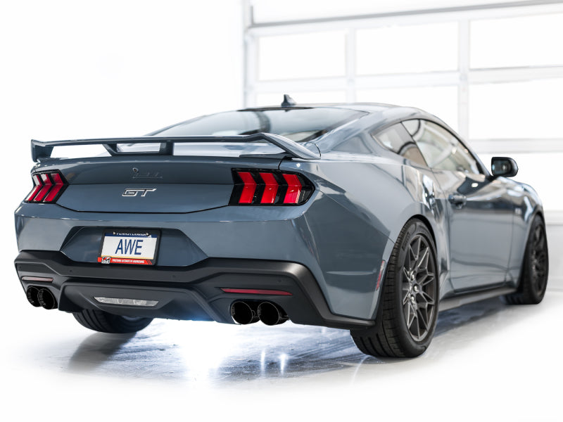 AWE 2024 Ford Mustang GT Fastback S650 RWD SwitchPath Catback Exhaust w/ Quad Diamond Black Tips AWE Tuning Catback  AXOPROS
